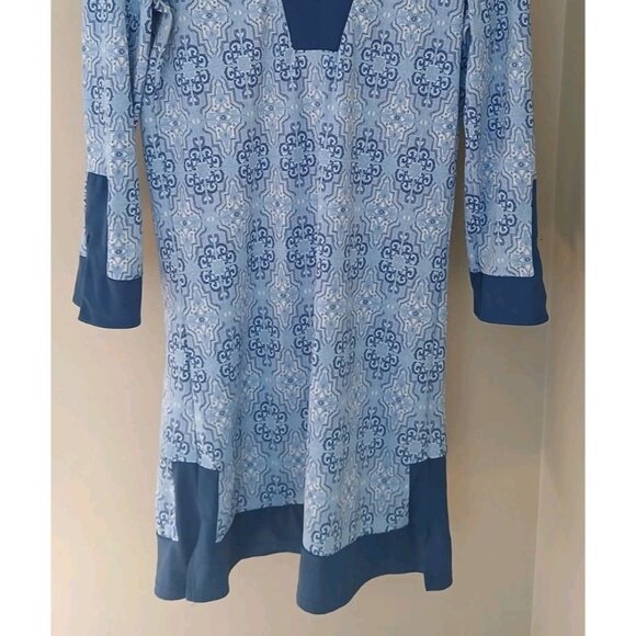 Cabana Life Moroccan Tile 3/4 Sleeve Dress - Picture 4 of 10